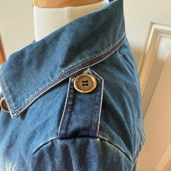Denim Pea-Style jacket with distressing size M - Picture 5 of 7